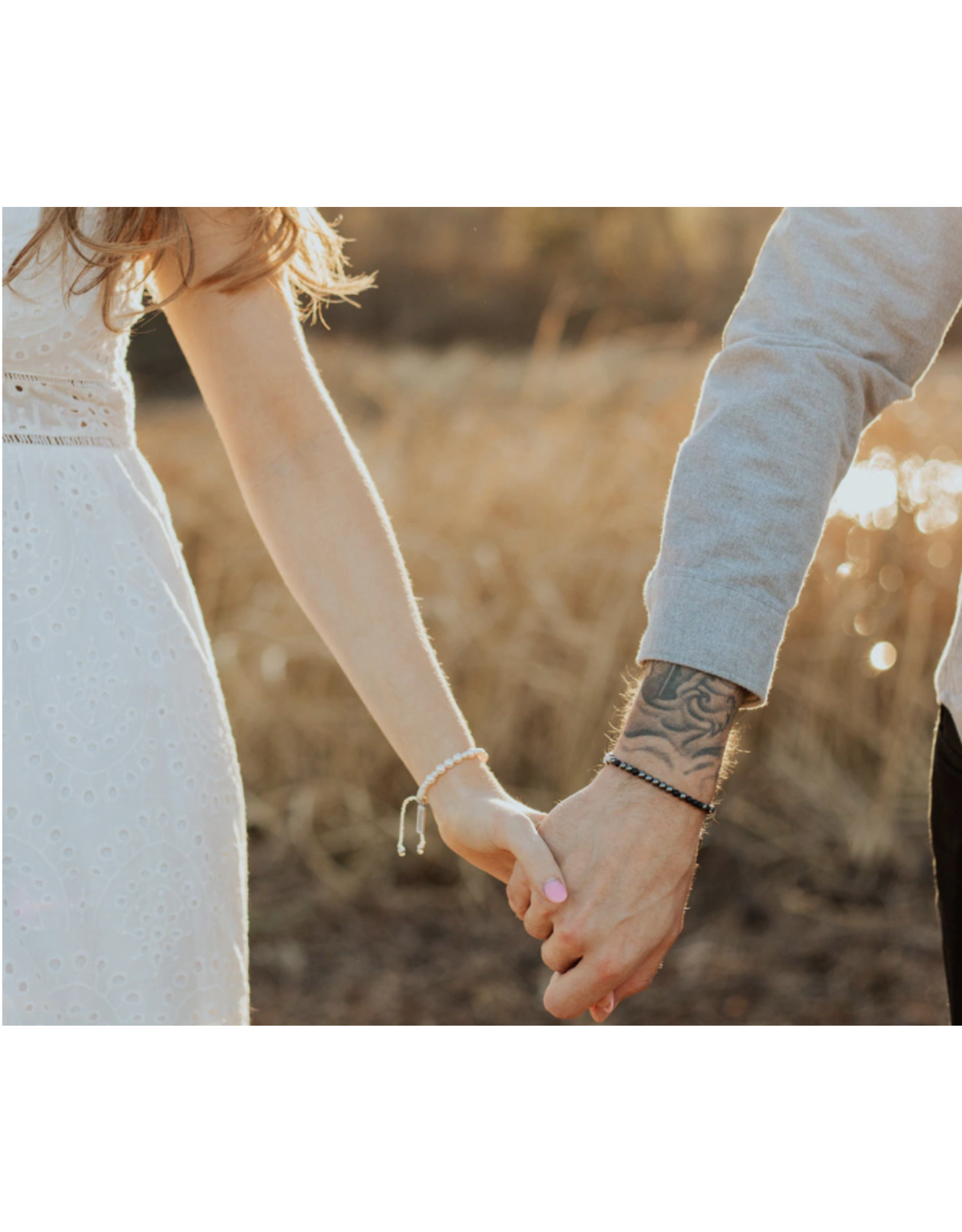 My Saint My Hero Forever One - Morse Code Bracelet Set for Mr. & Mrs.