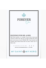 My Saint My Hero Forever One - Morse Code Bracelet Set for Mr. & Mrs.