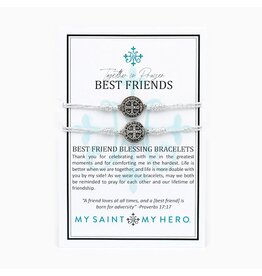 My Saint My Hero Together in Prayer Bracelets (Set of 2)