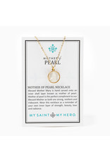 My Saint My Hero Necklace - Mary, Mother of Pearl