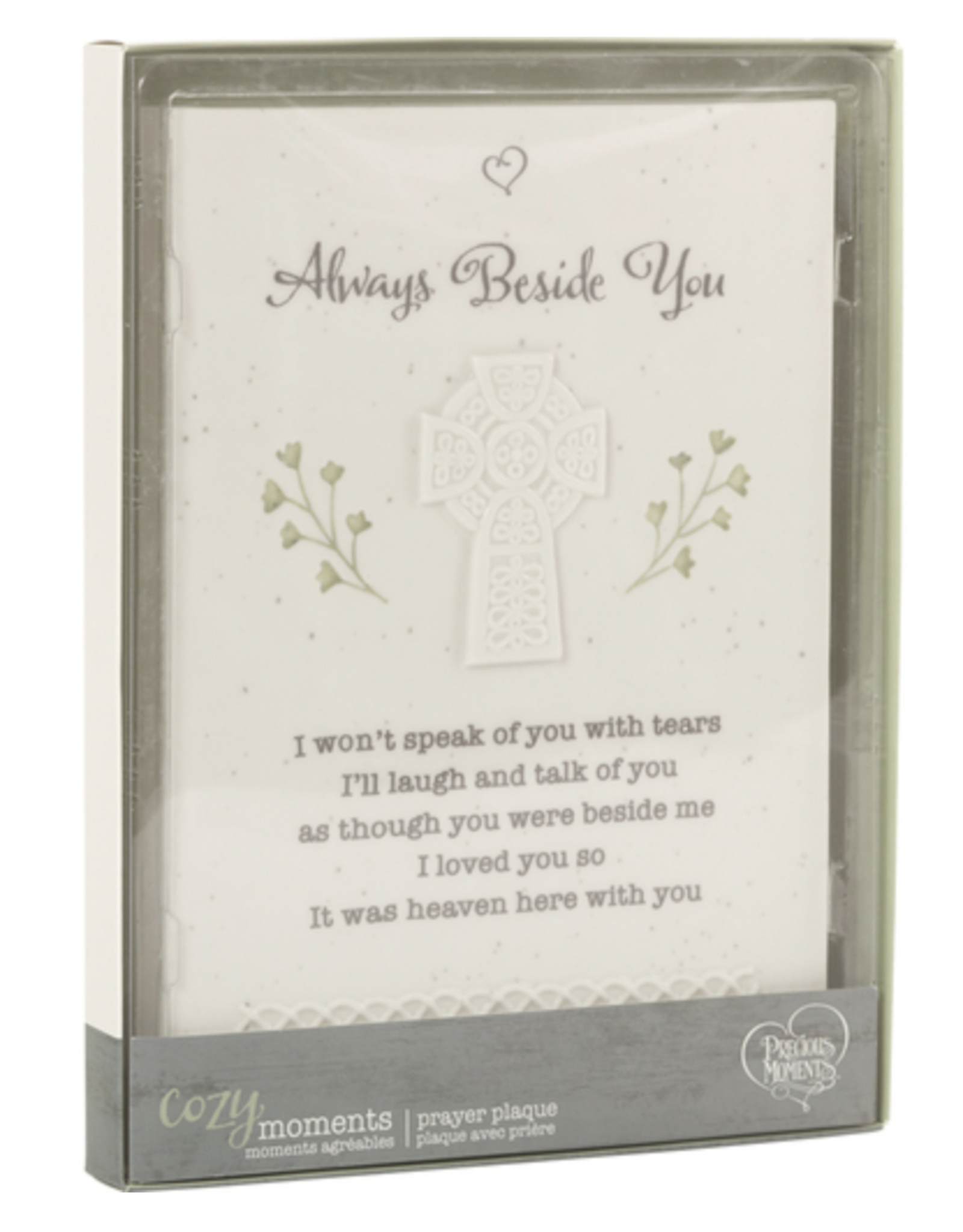 Precious Moments - Always Beside You, Ceramic Prayer Plaque (Remembrance)