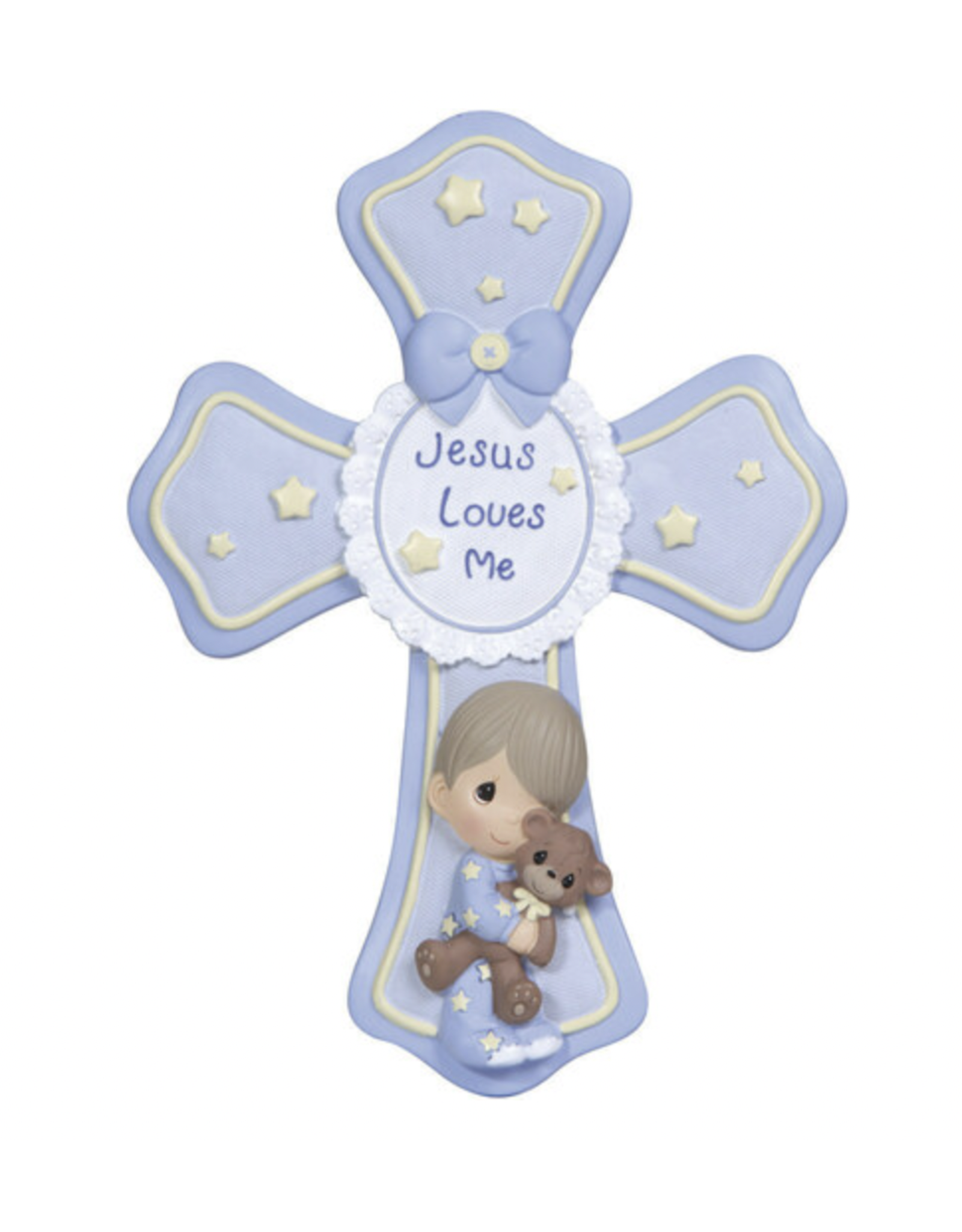 Precious Moments - Resin Cross with Stand, Jesus Loves Me