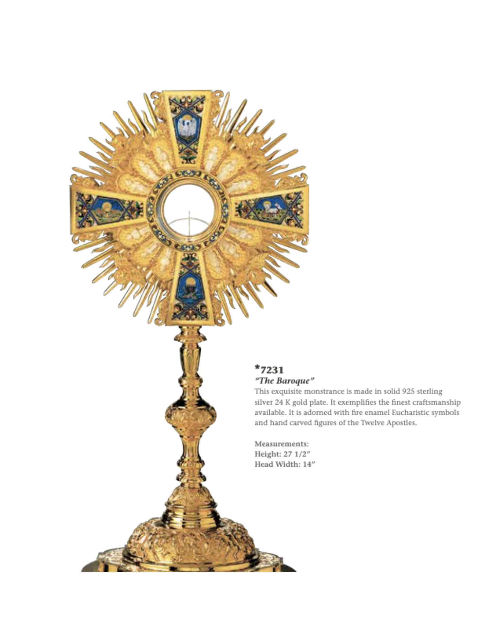 Molina Monstrance "Baroque" Gold Plated