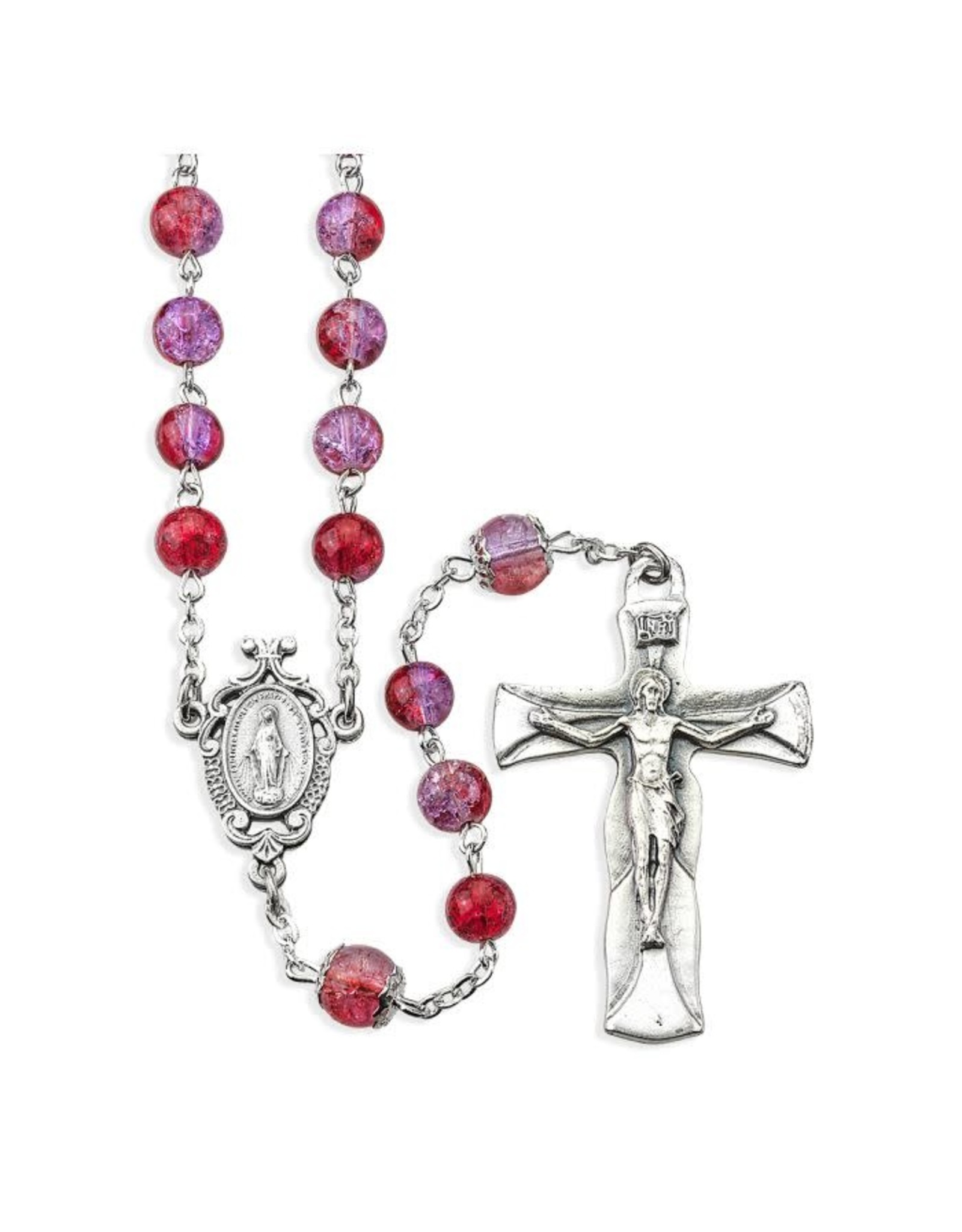 Hirten Rosary - Amethyst/Ruby, 7mm