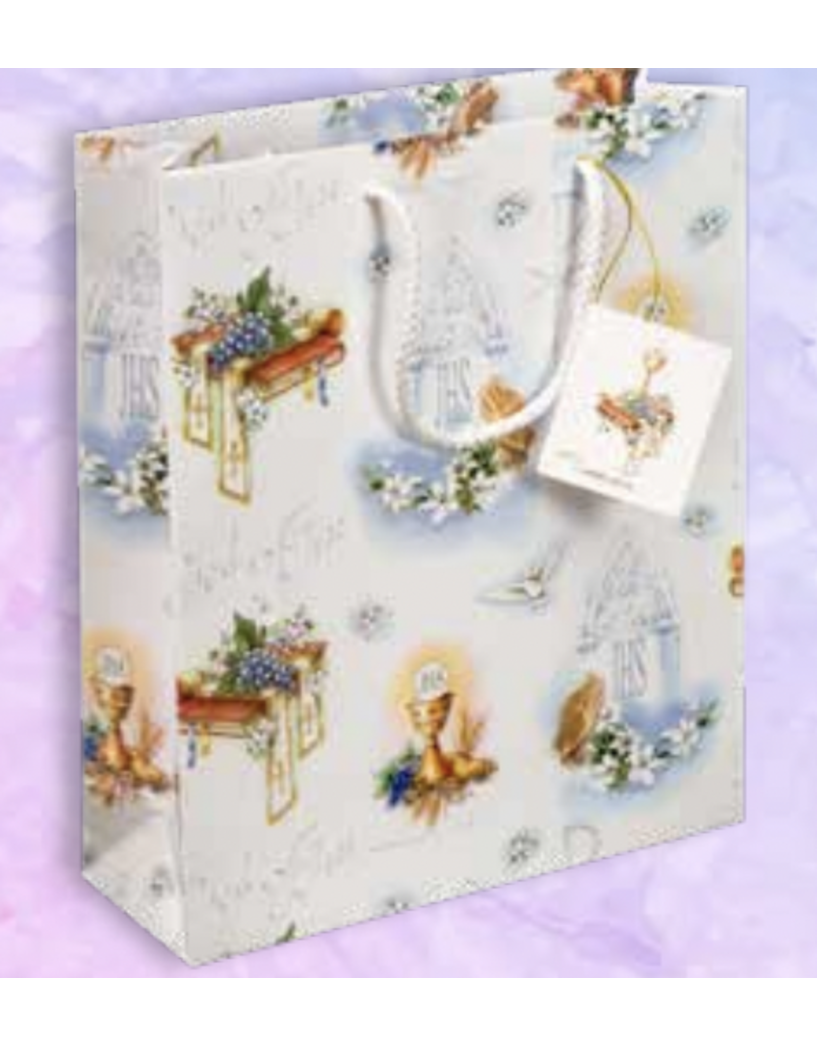 Religious Art First Communion Gift Bag -Various Communion Symbols (Small)