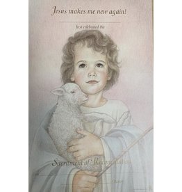 Roman Reconciliation Certificate, Child Jesus with Lamb (Each)