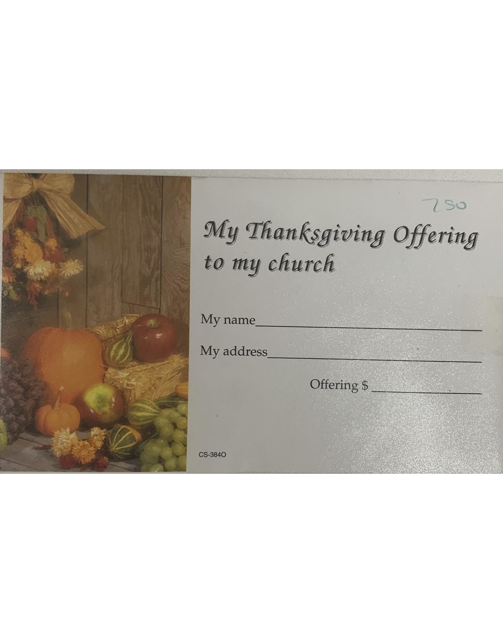 Reillys Offering Envelopes - Thanksgiving (100)
