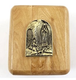 Shomali Lourdes Rosary Box, Includes Rosary (Made of Olive Wood from the Holy Land)