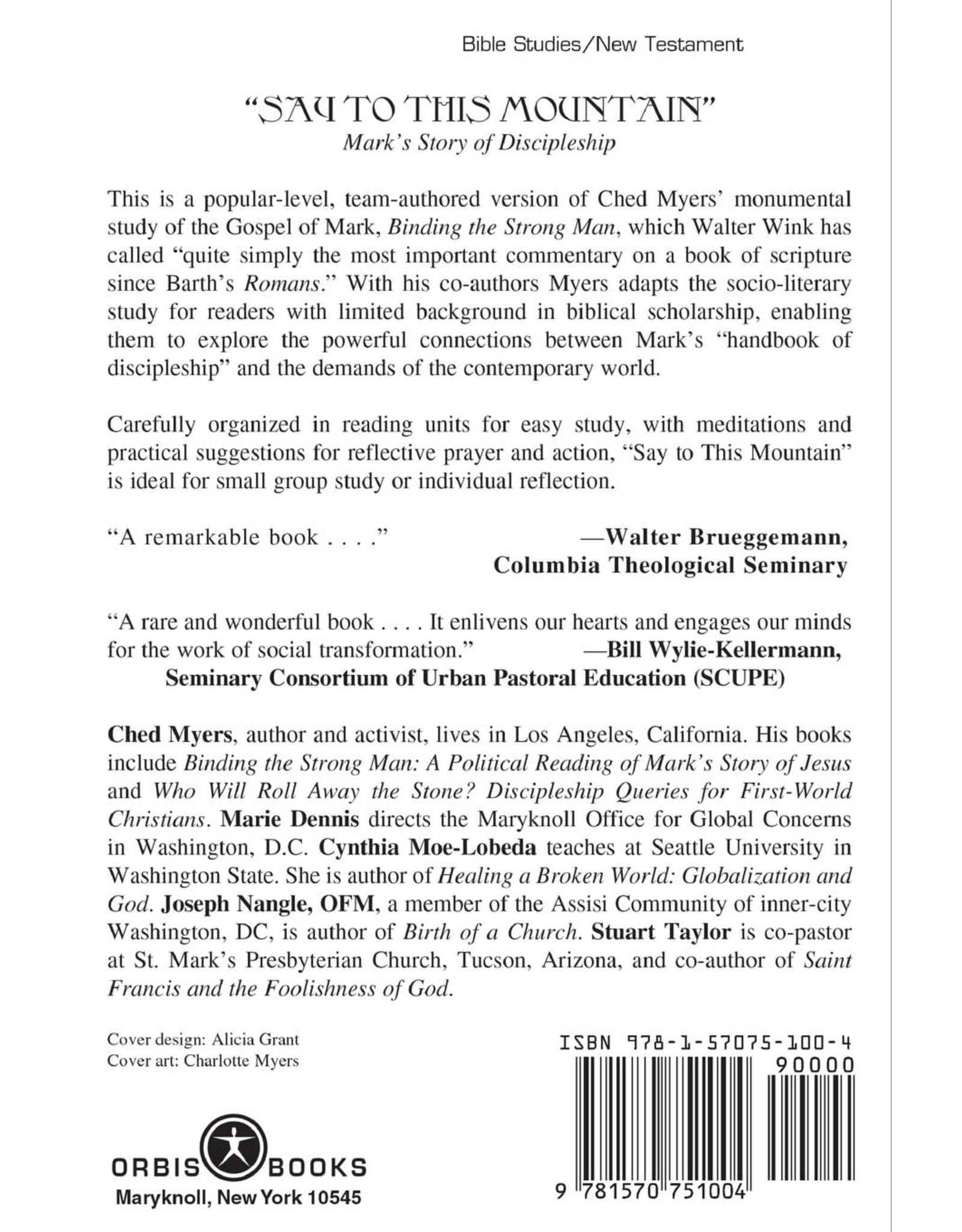 Orbis Books "Say to This Mountain" Mark's Story of Discipleship