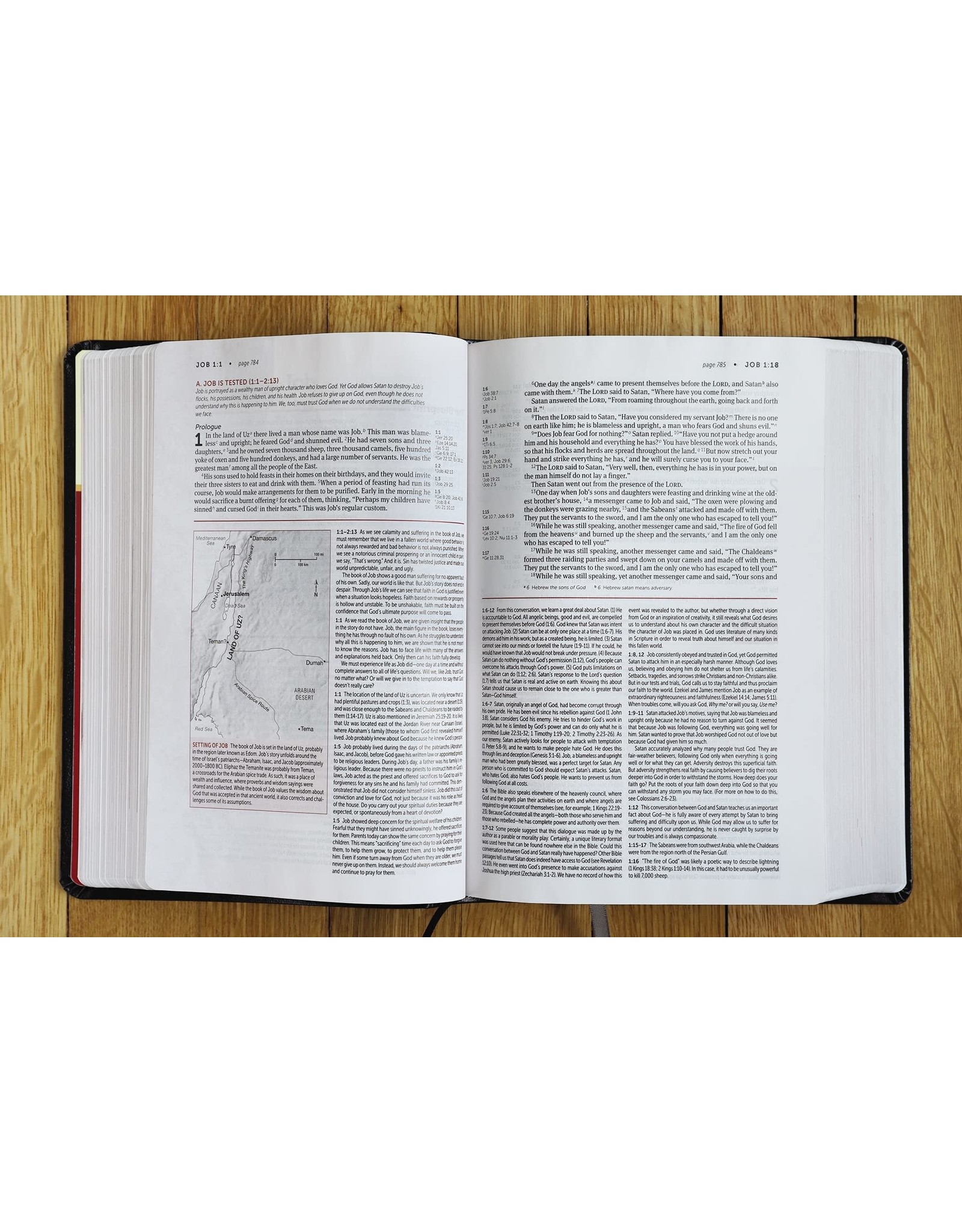 Zondervan NIV Life Applications Black Leather Study Bible