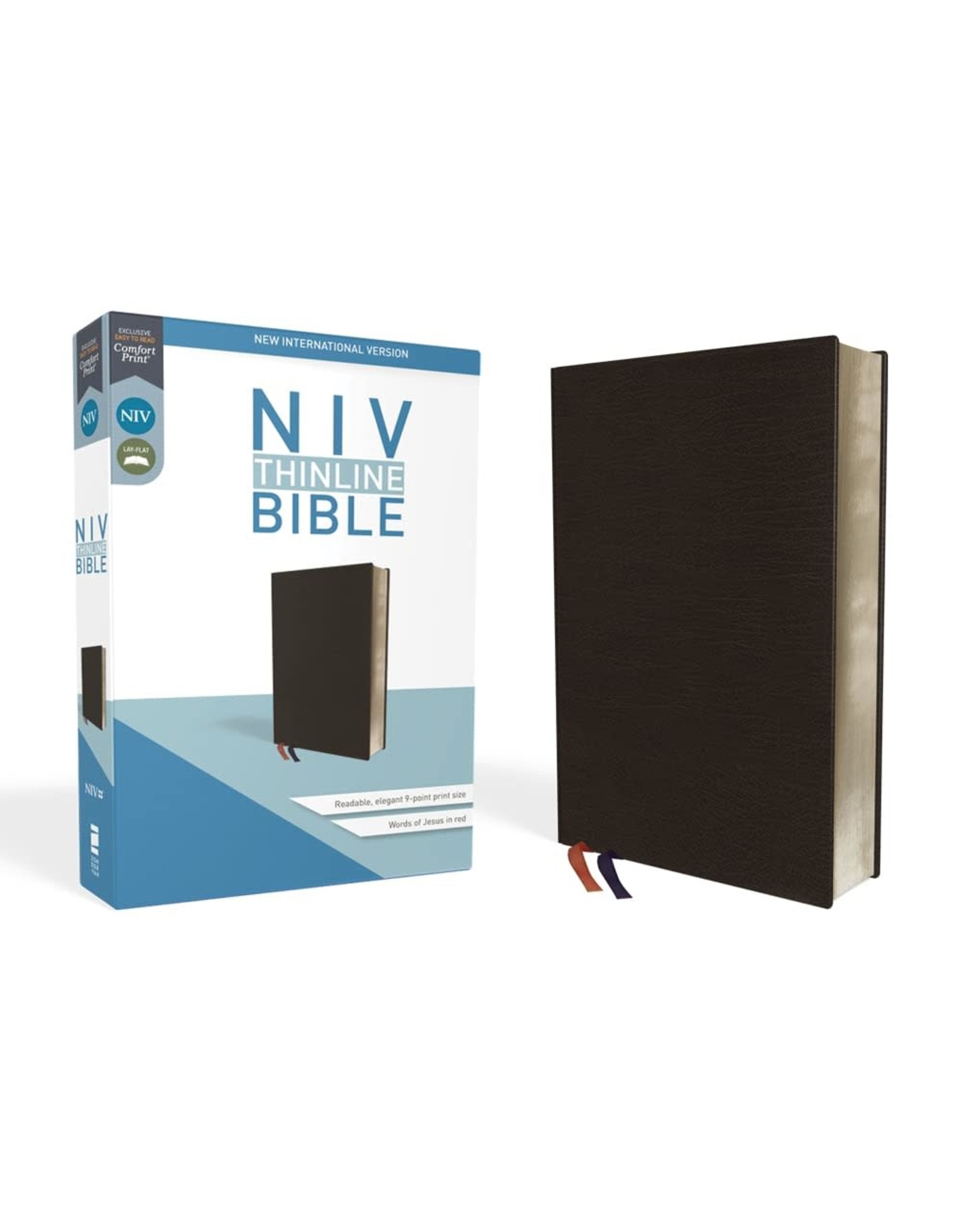 Zondervan NIV Thinline Bible, Black Bonded Leather
