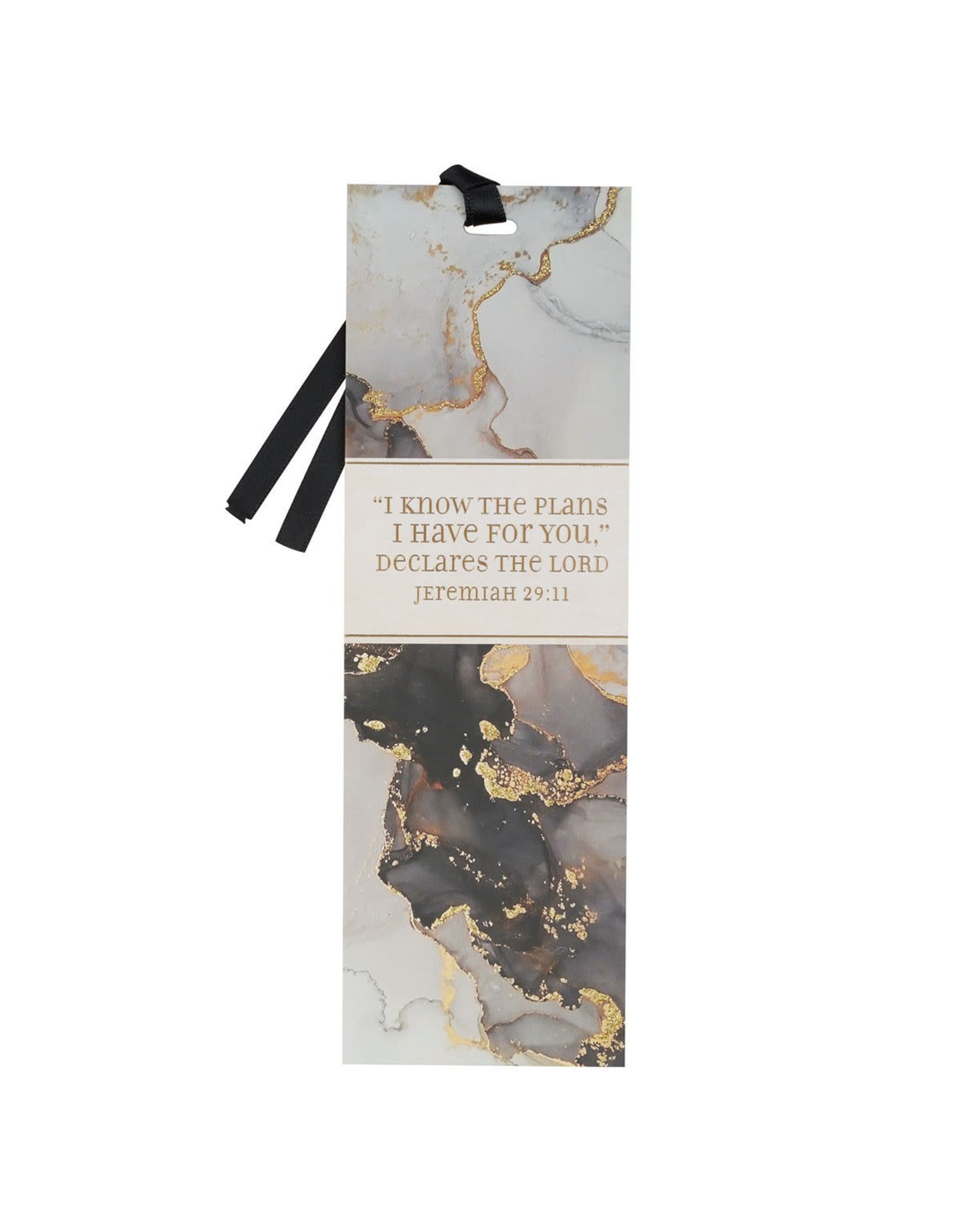 Christian Art Gifts Bookmark - I Know the Plans, Marbled (Jeremiah 29:11)