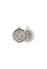 Bliss Miraculous Medal, Round, Small, Sterling Silver