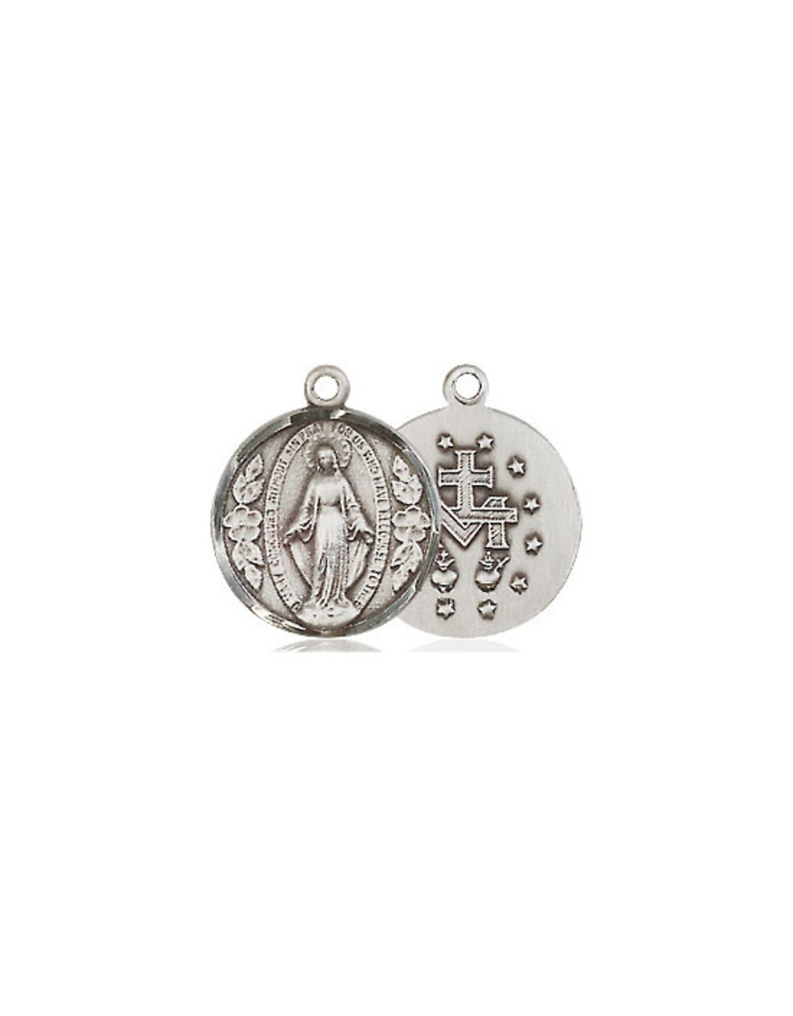 Miraculous Medal 0601MSS Sterling Silver - 5/8 x 1/2"