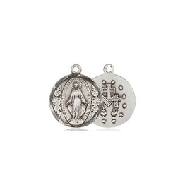 Bliss Miraculous Medal - Round, Sterling Silver (Small)