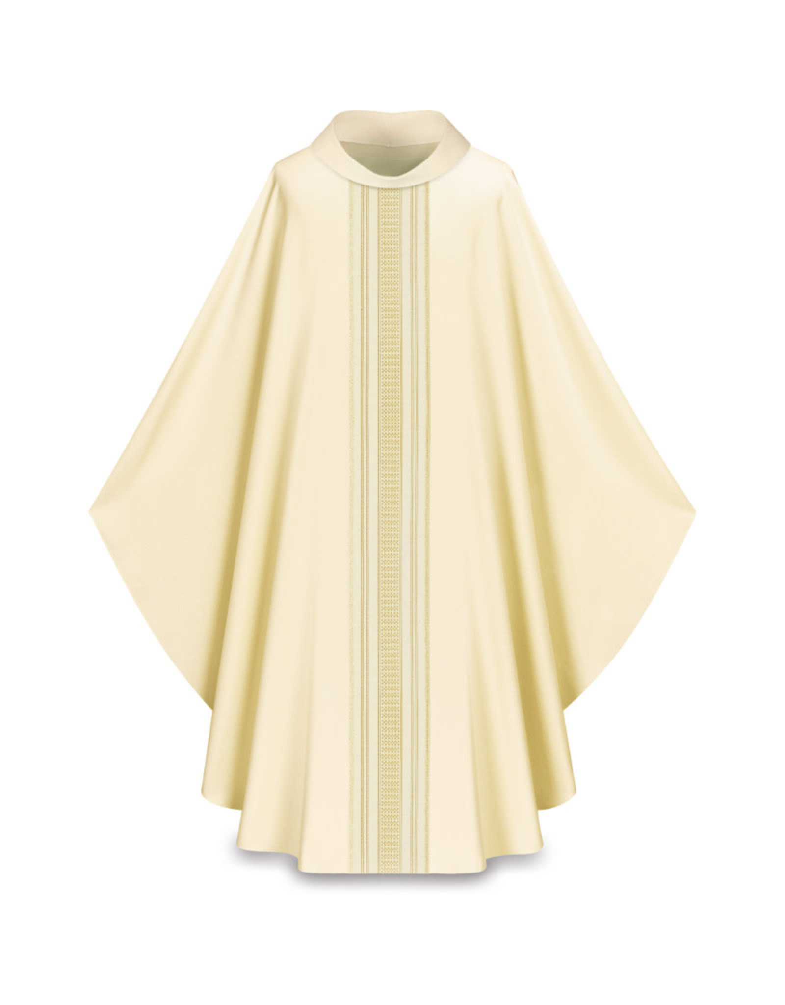 Slabbinck Chasuble, Gothic, 100% Wool, Stiff Roll Collar -