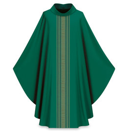 Slabbinck Chasuble, Gothic, 100% Wool, Stiff Roll Collar -