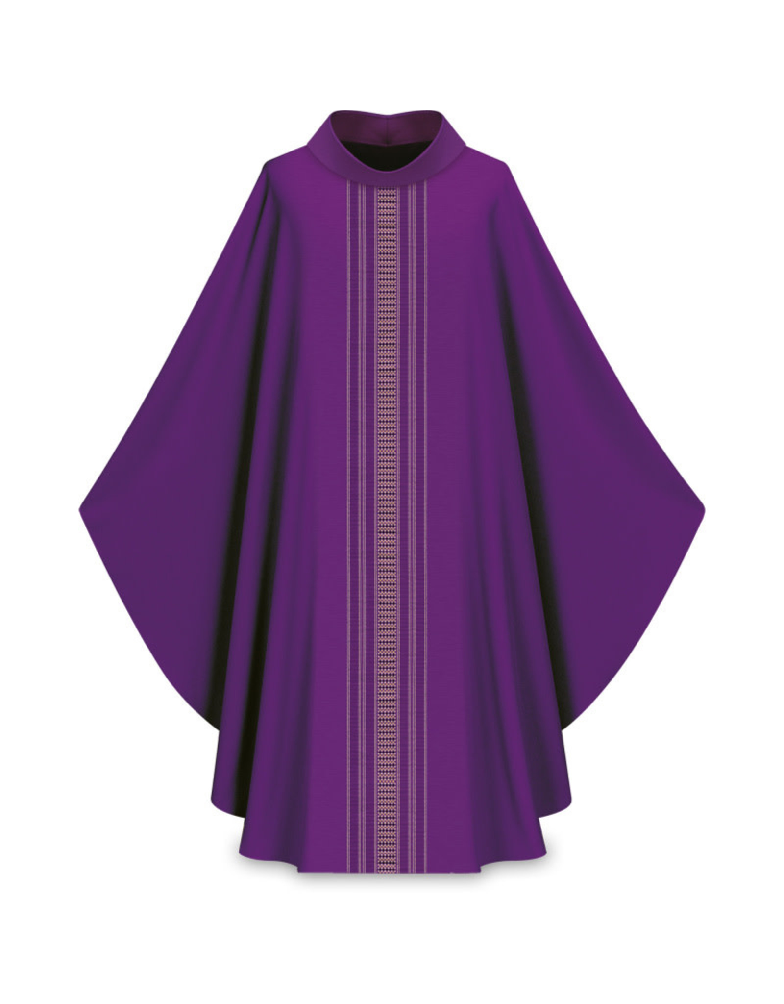 Slabbinck Gothic Chasuble 100% Wool, Stiff Roll Collar