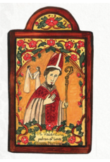 Lynn Garlick Retablos Wooden Ornament - St Valentine, Patron of Love & Happy Marriage