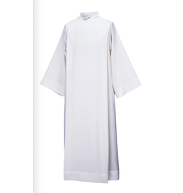 Malhame Vestment Alb #423, Front Wrap 100% Polyester, Size Medium