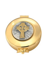 Alviti Creations Pyx - Celtic Cross, Gold Plated, 12 Host Capacity