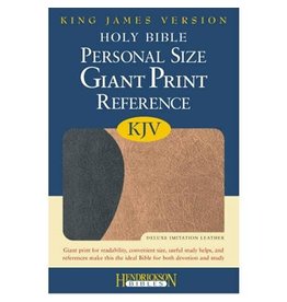 Hendrickson KJV Personal Size Giant Print Reference Bible-Black/Tan