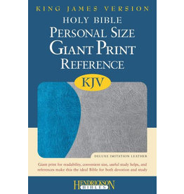 Hendrickson KJV Personal Size Giant Print Reference Bible-Blue/Gray