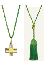 Slabbinck Cord/Tassel - Green/Gold - for Pectoral Cross