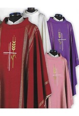 Solivari Dalmatic 216 Linea Style Fabric, Cross with Wheat