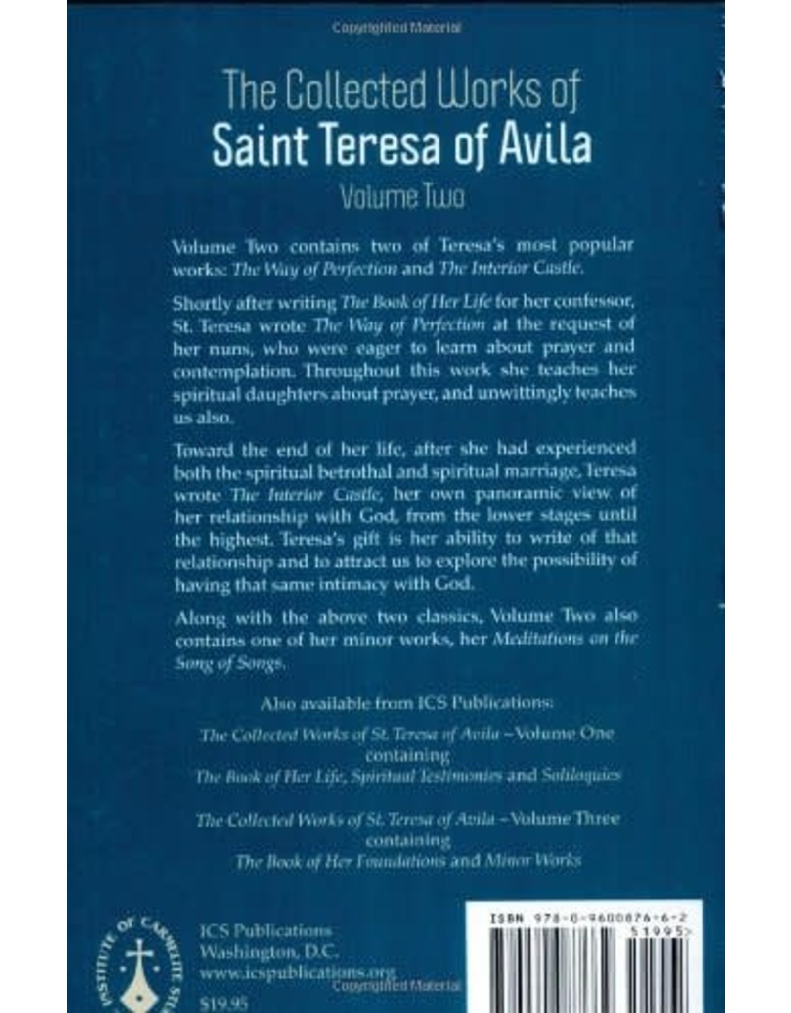 ICS Publications Collected Works of St. Teresa of Avila, Vol. 2