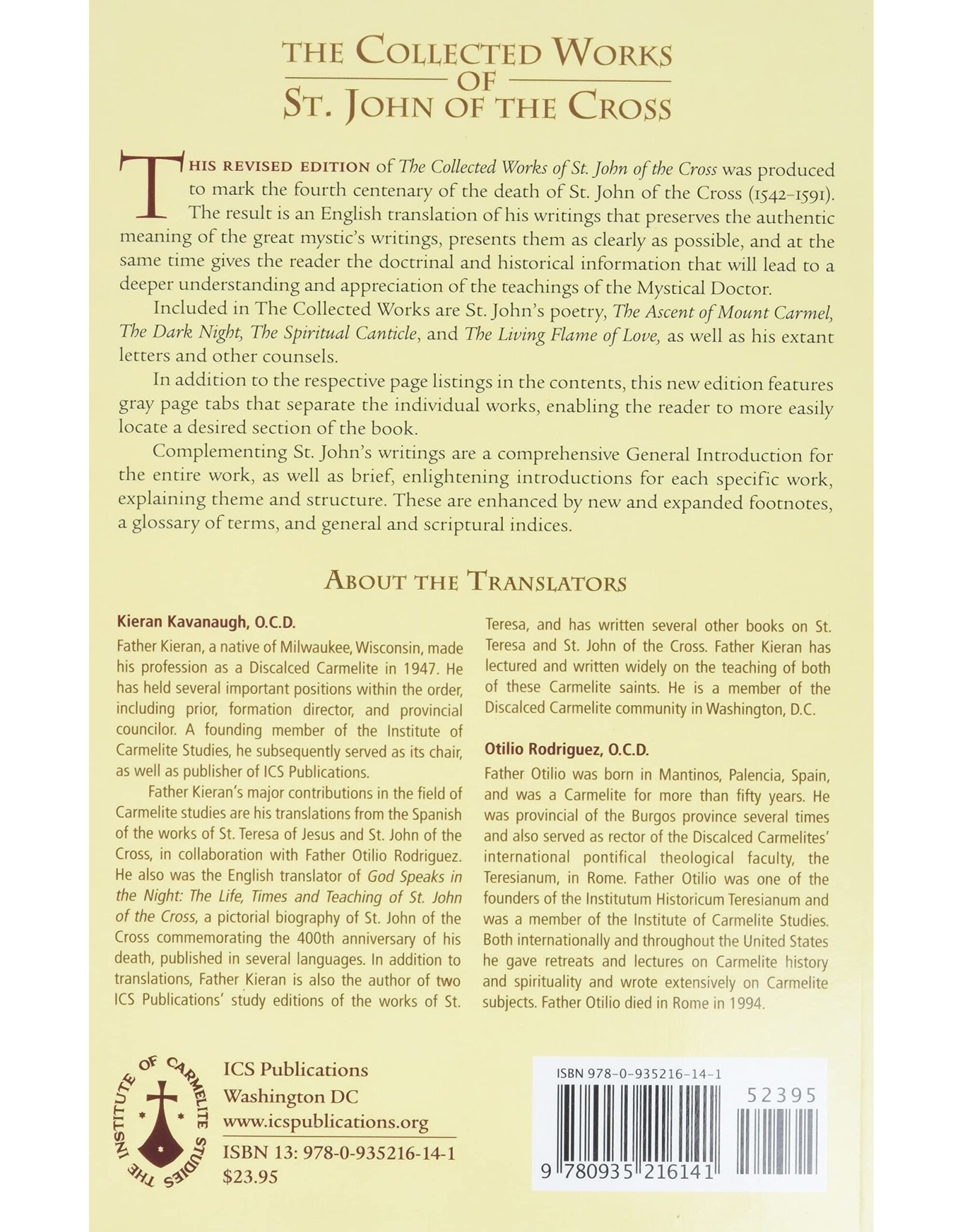 ICS Publications Collected Works of St. John of the Cross