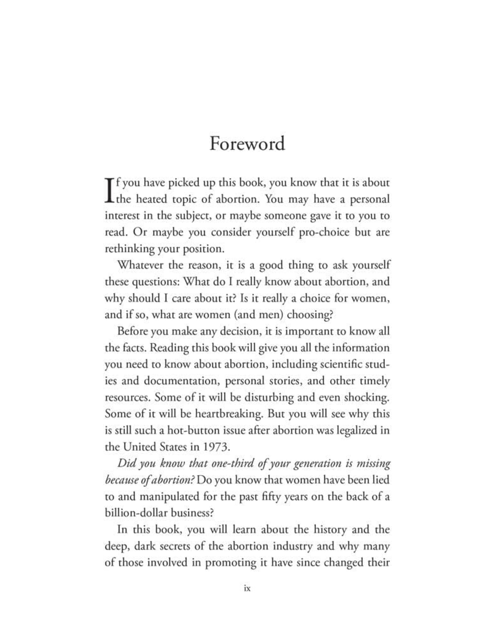 Tan Books (St. Benedict Press) Everything you Need to know about Abortion for Teens