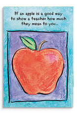 Card - Teacher Appreciation, An Apple for You