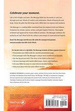 NavPress Message Deluxe Gift Bible: The Bible in Contemporary Language-Brown/Saddle Tan Leather Look