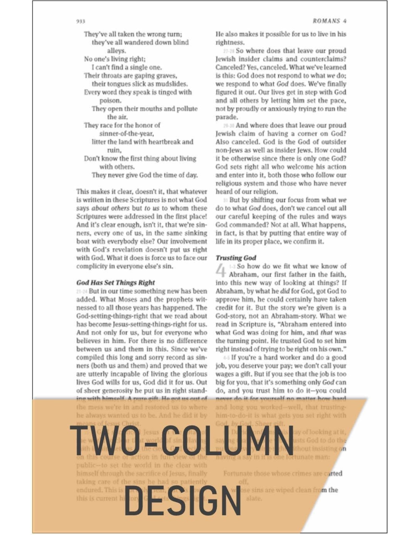 NavPress Message Deluxe Gift Bible: The Bible in Contemporary Language-Brown/Saddle Tan Leather Look