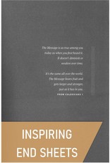 NavPress Message Deluxe Gift Bible: The Bible in Contemporary Language-Brown/Saddle Tan Leather Look