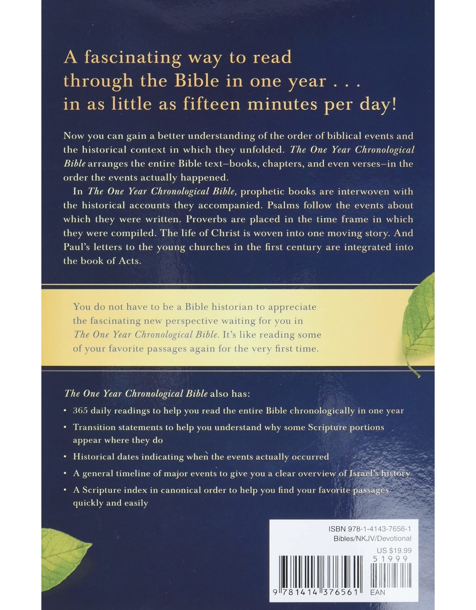 Tyndale House Publishers NKJV One Year Chronological Bible