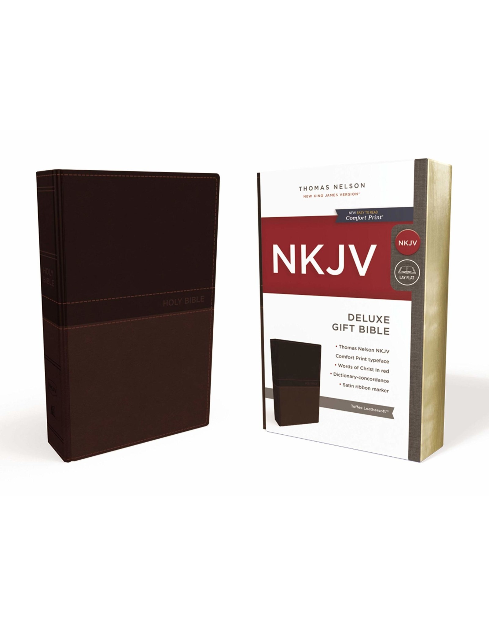 Thomas Nelson NKJV Deluxe Gift Bible, Imitation Leather, Tan, Red Letter Edition