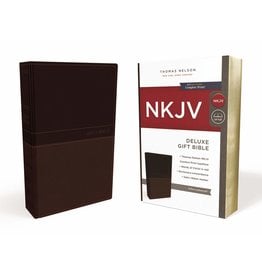 Thomas Nelson NKJV Deluxe Gift Bible, Imitation Leather, Tan, Red Letter Edition