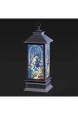 Roman Holy Family Lantern Stained Glass Look