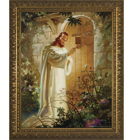 Nelson Art Christ at Heart's Door Gold Framed Art Picture