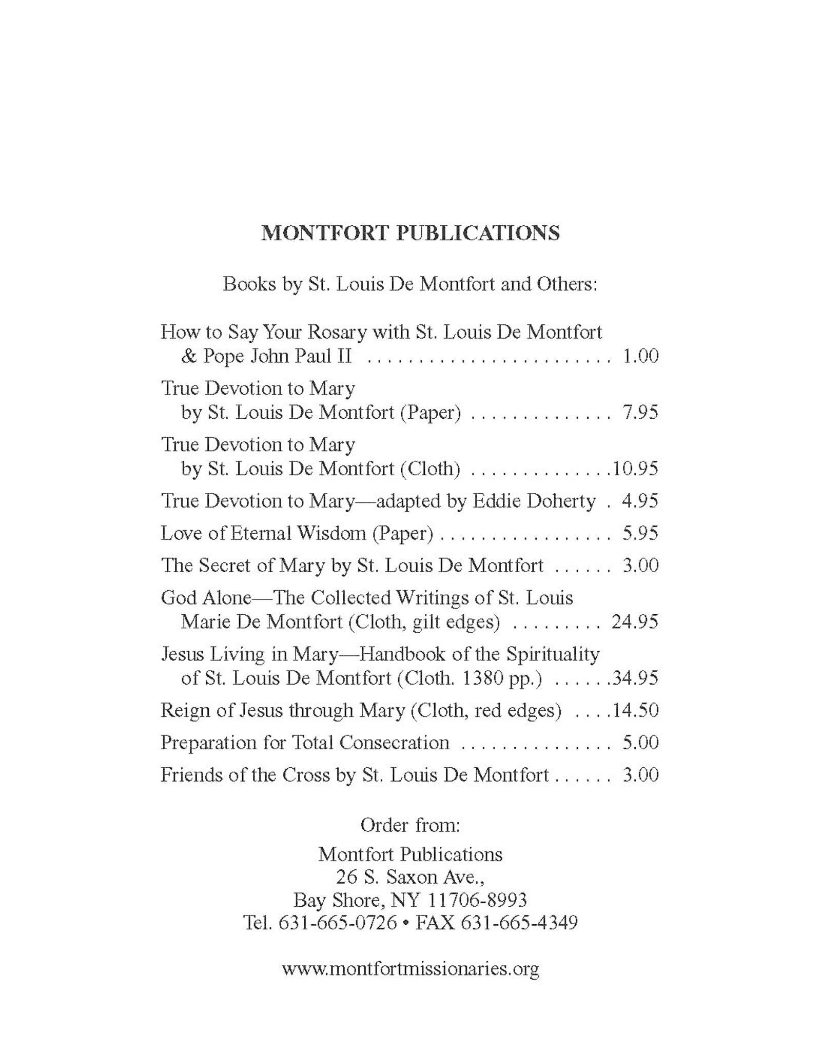 Tan Books (St. Benedict Press) Secret of the Rosary