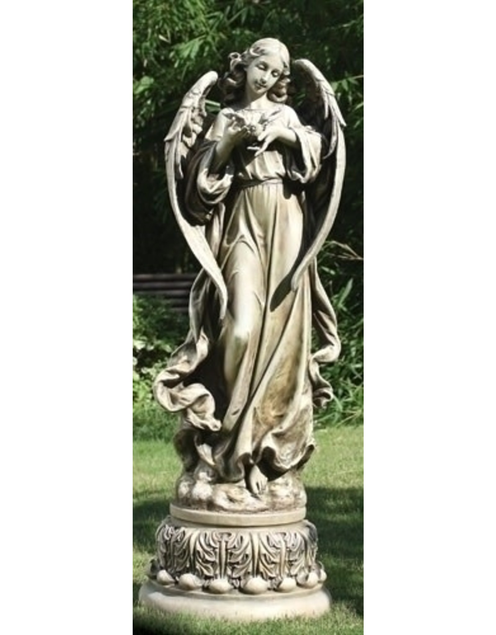Garden Statue - Angel with Dove (46.75")