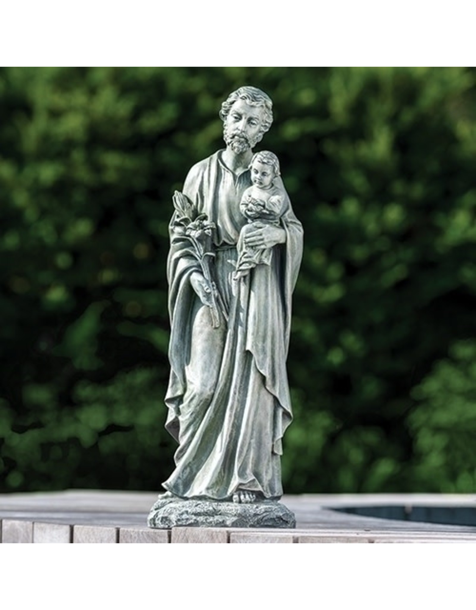 Roman Garden Statue - St. Joseph and Child (20")