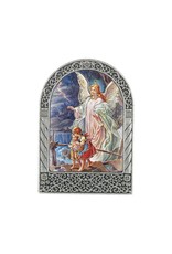 Hirten Plaque - Guardian Angel Easel (2-3/4 x 2")