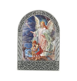 Hirten Plaque - Guardian Angel Easel (2-3/4 x 2")