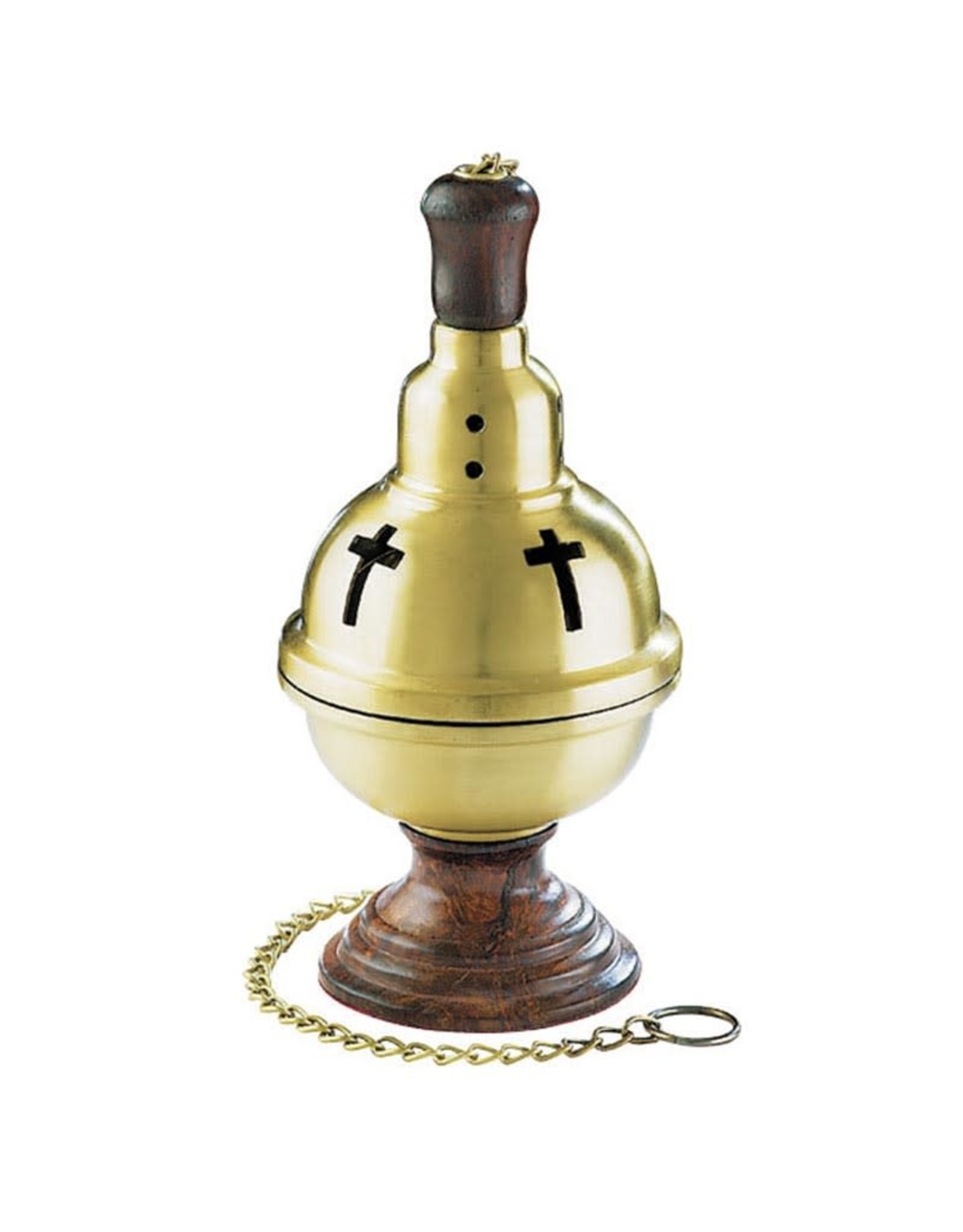 Sudbury Brass Censer with Wood Base