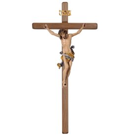 Pema Crucifix - Corpus Leonardo, Resin Corpus, Dark Stain, Blue Cloth (18.5") 8/18.50