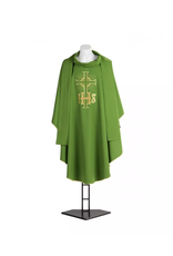 Chasuble - Polyester with Gold Cross & IHS -