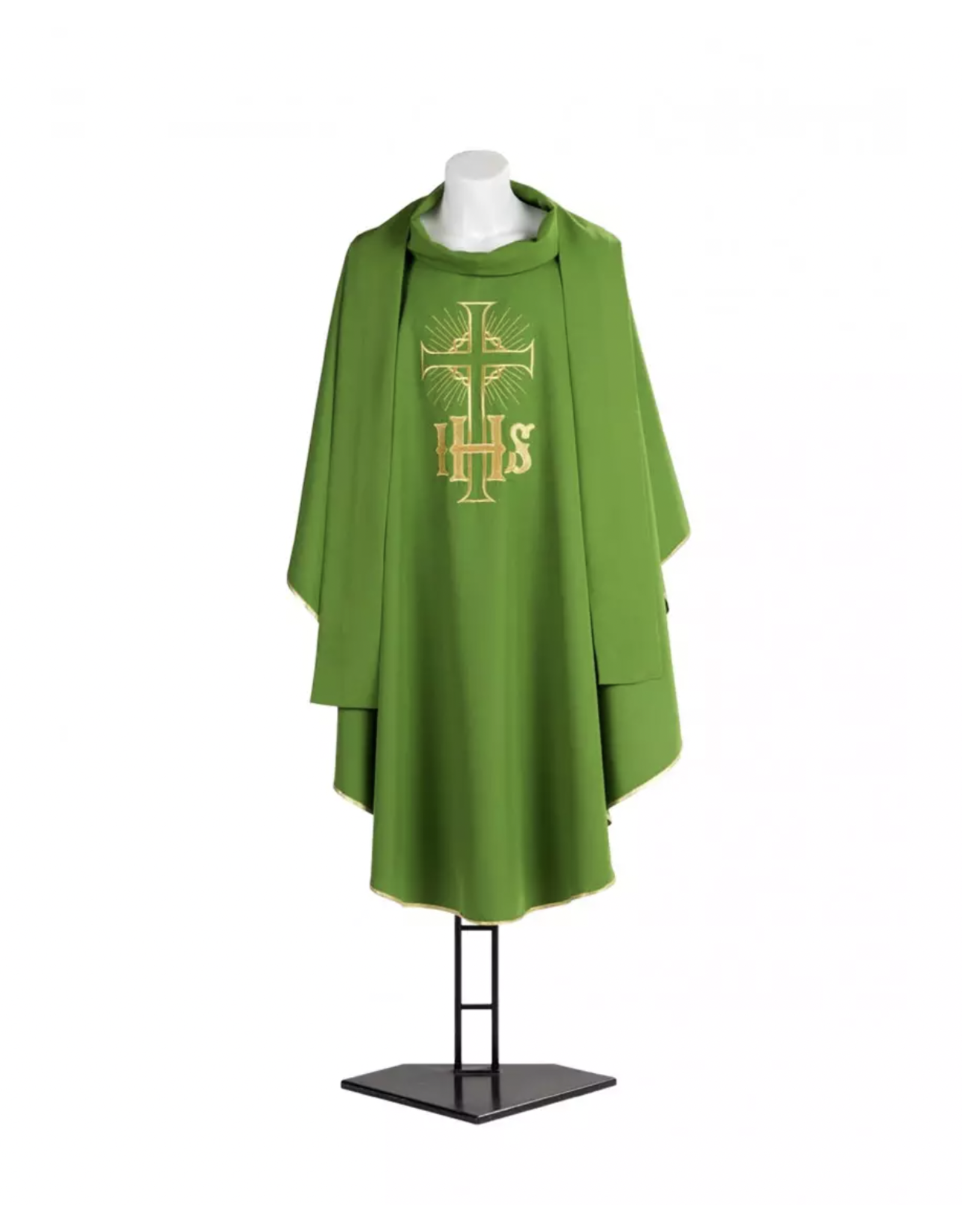 Chasuble - Polyester with Gold Cross & IHS -